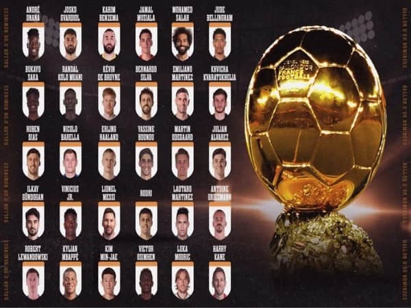 Danh sách top 30 Quả bóng Vàng châu Âu 2022