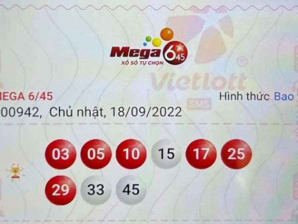 Chi tiết cơ cấu giải thưởng bao Mega 6 45 Vietlott từ A-Z